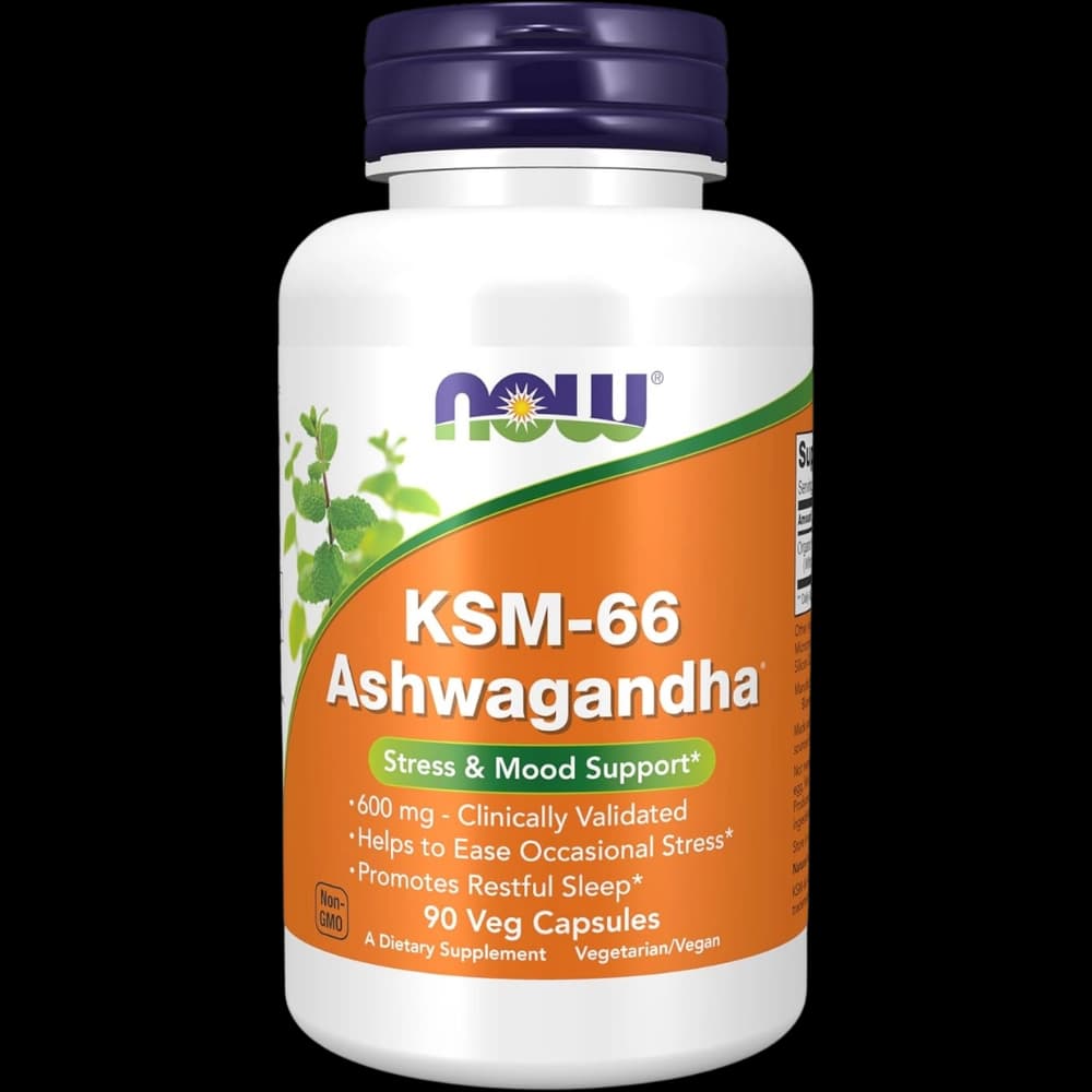 Ashwagandha KSM-66 600mg capsules bottle front view