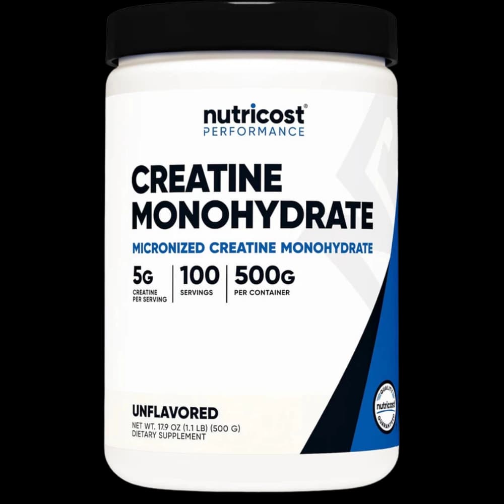 Creatine Monohydrate powder tub front view